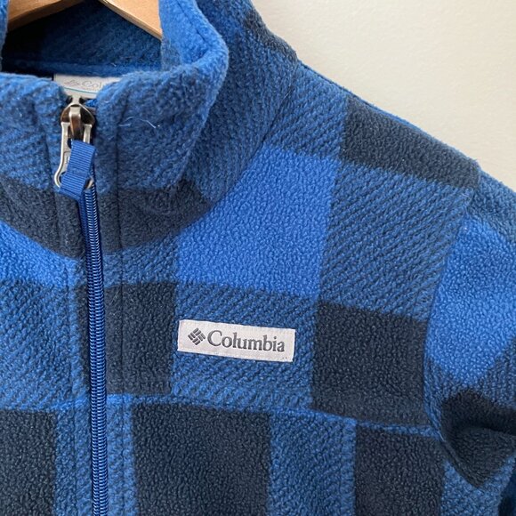 Youth 8 Columbia Benton Springs Plaid Print Fleece Jacket - Picture 2 of 4